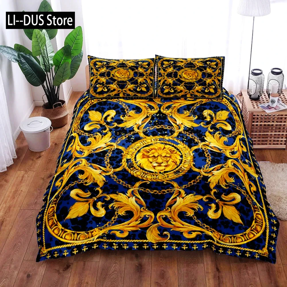 

Chains Baroque Pattern Bohemian Bedding Set Small Single Twin Double Queen King Size Bed Linen Set For Adults Kids Quilt Cover