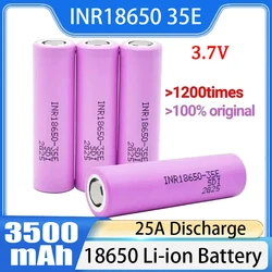 1-100pcs 18650 Battery 3.7V 3500mAh 25A Discharge INR18650 35E Li-Ion Lithium Ion Screwdriver Flashlight Rechargable Batteries