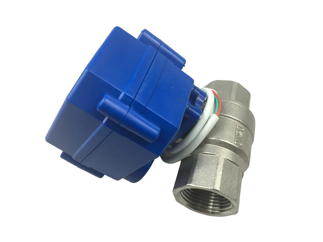 

1 pcs motorized ball valve 3/4” NPT, DN20, 2 way 12VDC CR04, stainless steel electrical valve