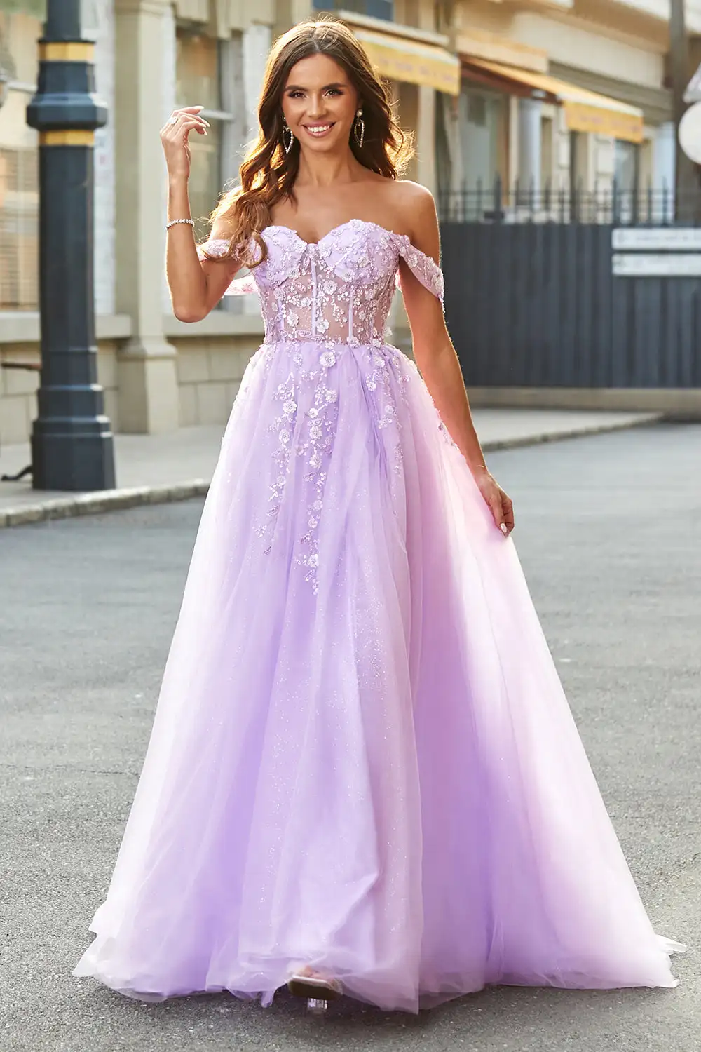 Robe de soirée longue en tulle pour femme, robe de Rhdos nu, robe trapèze, tenue de soirée élégante, appliques florales, quelle que soit la chérie initiée, 2024