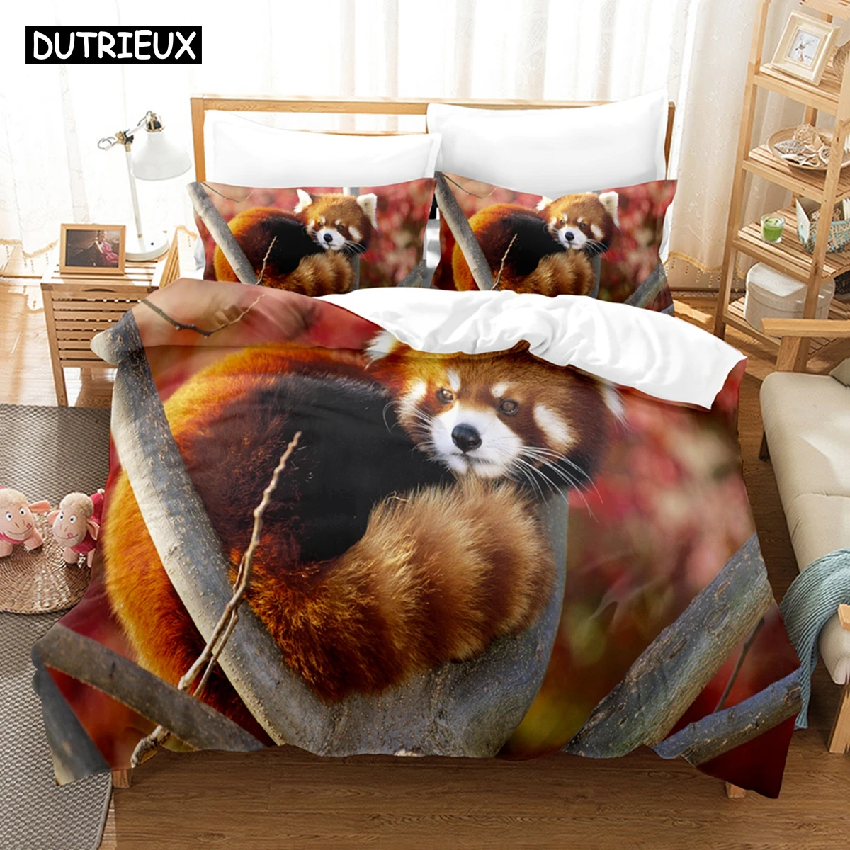 

3D The Lesser Panda Bedding Sets Duvet Cover Set With Pillowcase Twin Full Queen King Bedclothes Bed Linen