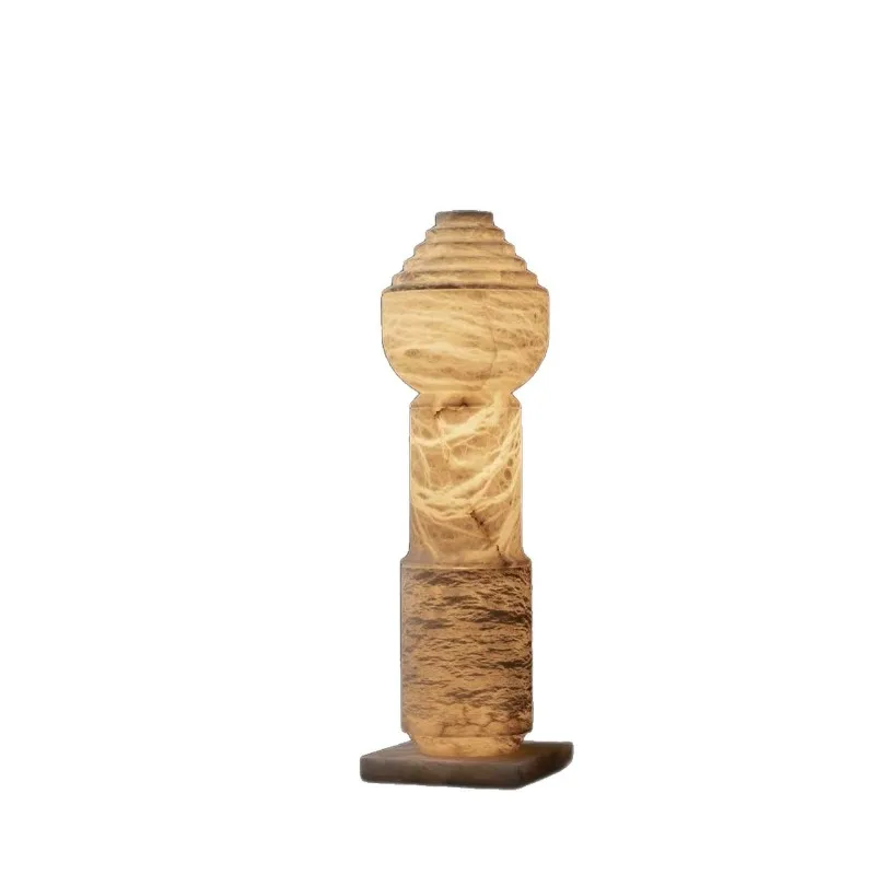 Light luxury modern simple villa living room marble floor lamp designer model sales department high-end lobby art