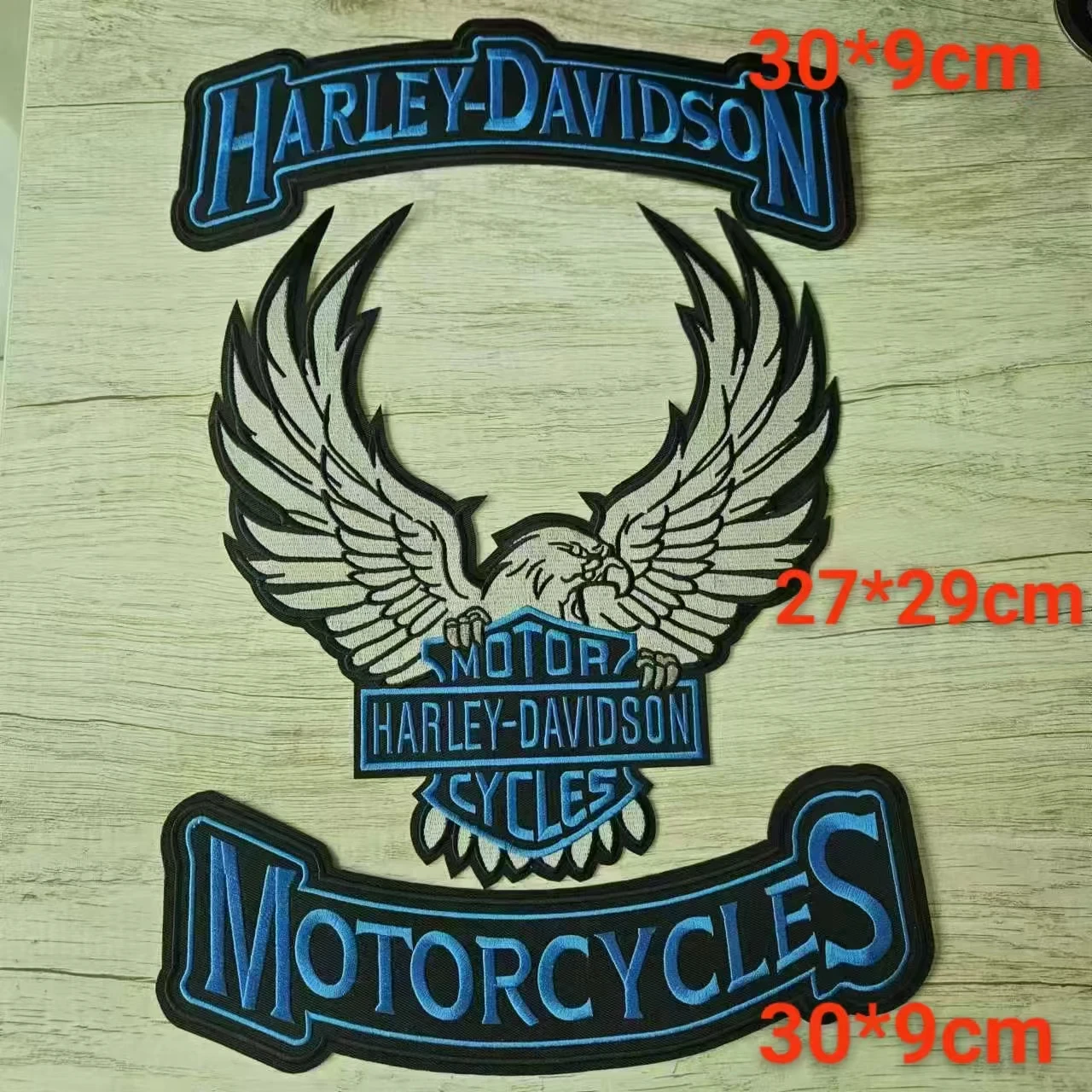 

Embroidery Fabric Patch Eagle Jacket Outerwear Patch Label Back Adhesive Armor Bag For Harley Davidson Riding Protective Gear