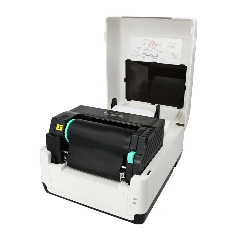 4inch Thermal Transfer Label Printer With USB Satin Ribbon Washing Tag Clothing Label Maker Printing Labeling Machine