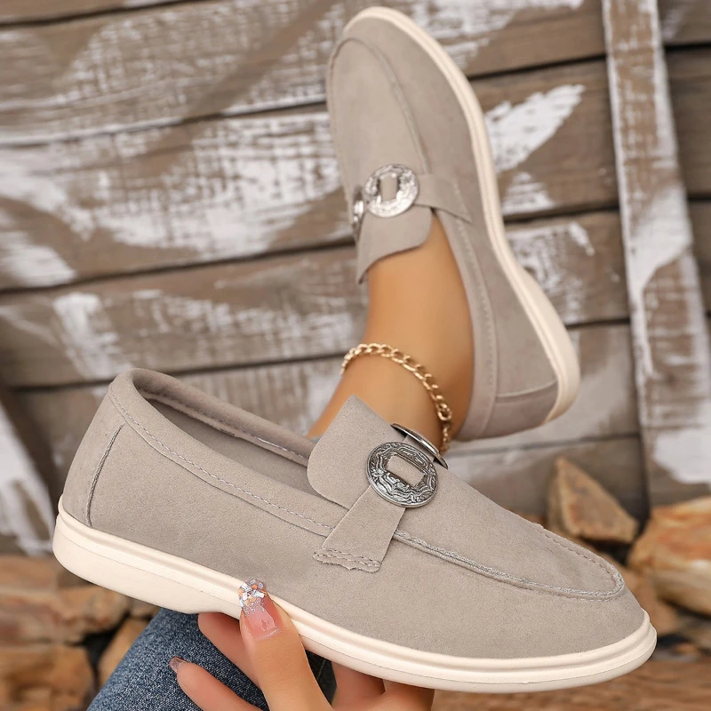 موضة الضحلة الانزلاق على المتسكعون حجم كبير النساء حذاء كاجوال تنفس في الهواء الطلق أحذية مشي مريحة عدم الانزلاق مشبك حذاء