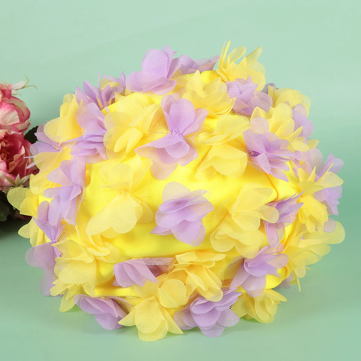 

Flower Swimming Cap Girls Accessories Cute Flowery Caps Funny for Women Long Hair The Flowers Women's