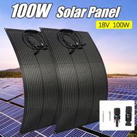 100W 18V PET Flexible Solar Panel Mobile Solar Charger for Power Supply Solar Generator RV Yacht Family Camping