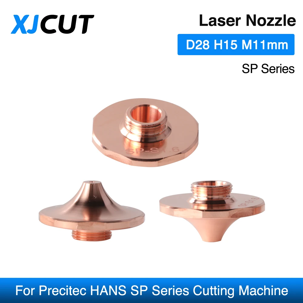 

XJCUT D28 H15 M11 Fiber Laser Nozzle Single Layer For Precitec HANS SP Series Laser Cutting Machine Parts