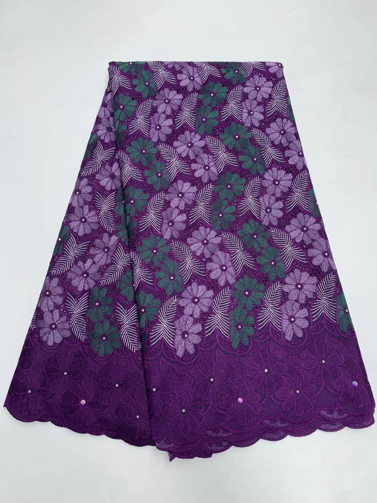 2026 African Nigerian High Quality Sequins Tulle Lace Fabric Sewing Prom Dresses Embroidery Guipure cotton 5 Yards TY037
