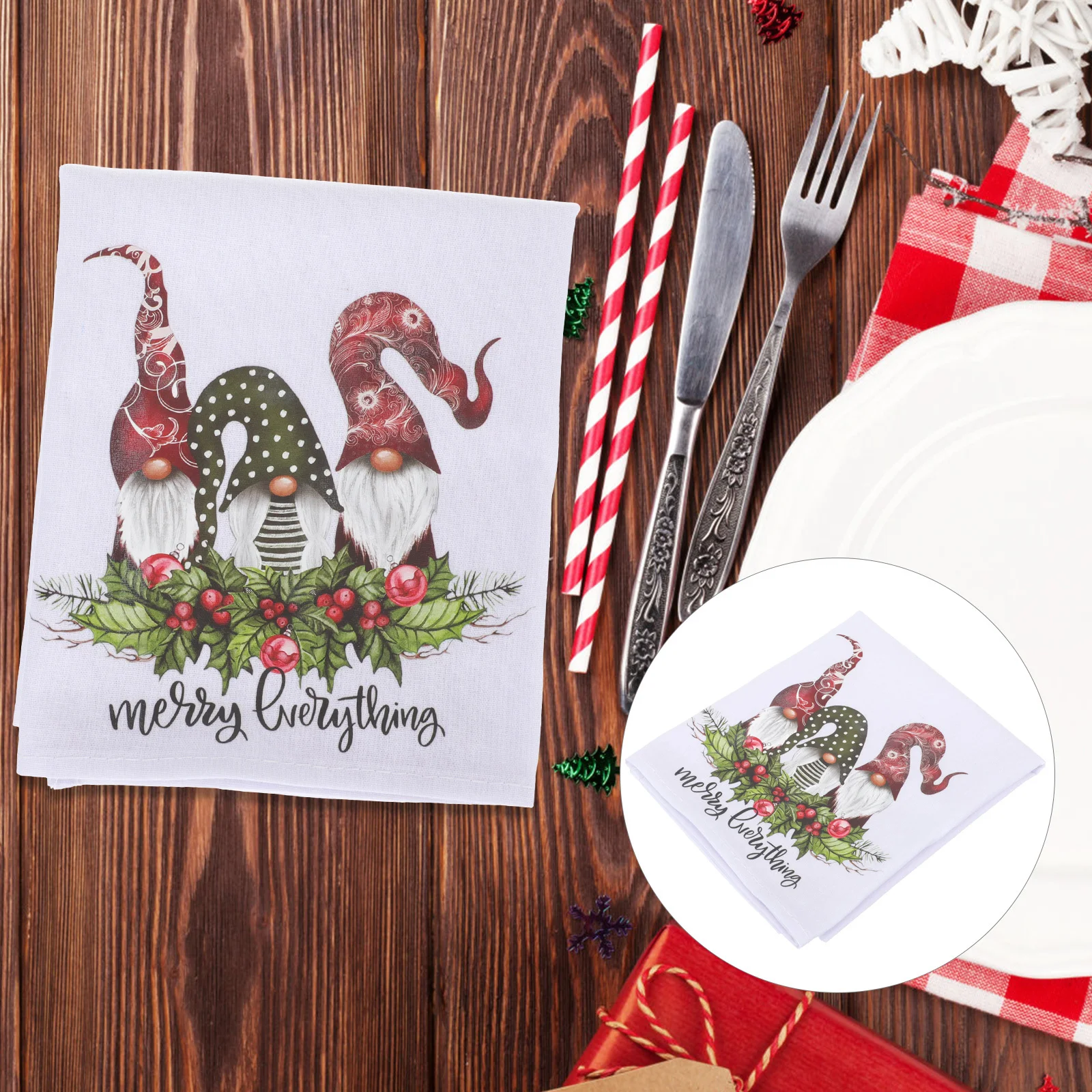 

Christmas Kitchen Hanging Hand Towel Supplie Soft Skin Friendly Water Absorbent Fast Drying Bathroom Restroom Xmas Hand