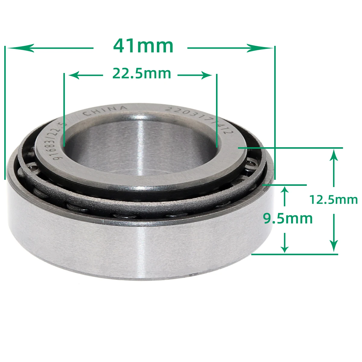 91683/22.5 22.5x41x12.5 41x22.5x12.5 91683 Tapered Roller Bearing Motorcycle Support Bearing Cone + Cup Single Row