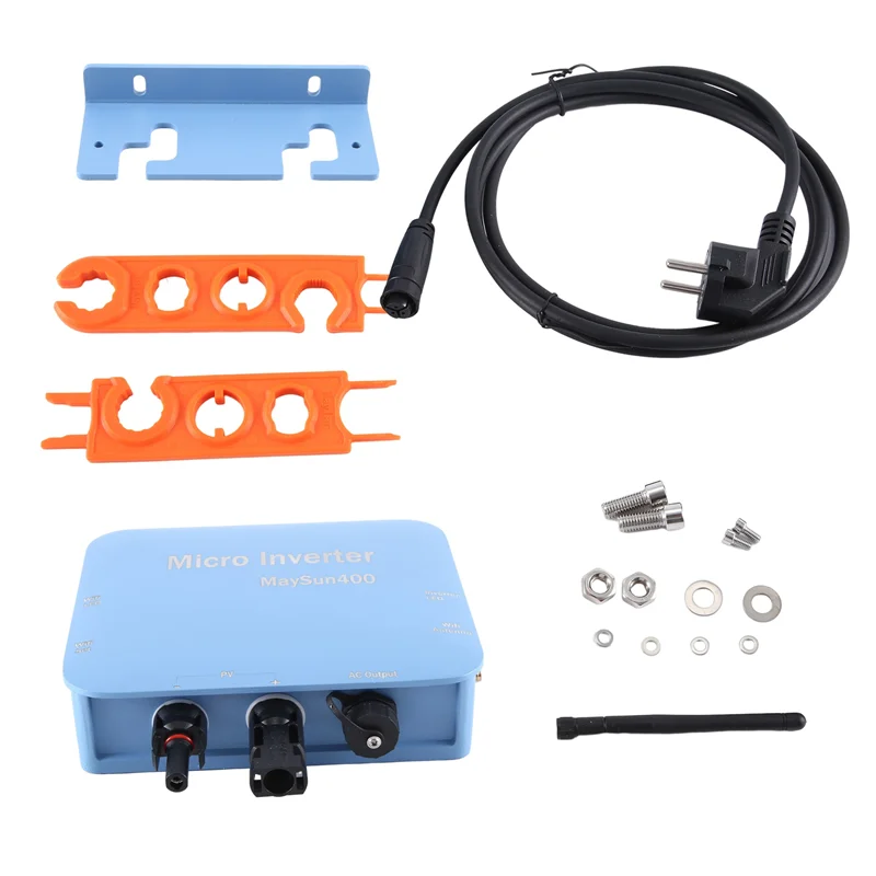 400 واط مايكرو نوع لوحة طاقة شمسية الذكية العاكس موجة جيبية نقية المنزل العاكس 36 فولت MPPT على الشبكة التعادل العاكس-الاتحاد الأوروبي التوصيل سهلة التركيب