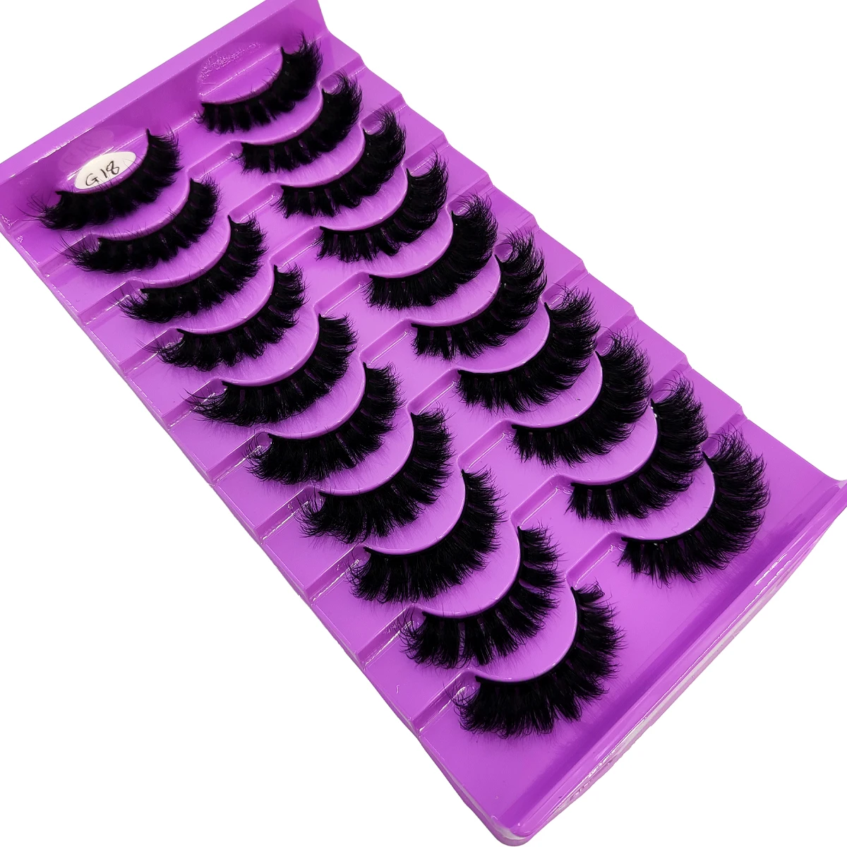 AMSDCN 10 Paar Wimpern 3D Künstlicher Nerz Dicke Flauschige Weiche Wimpernverlängerung Natürliche Falsche Wimpern Make-Up Nerz Wimpern