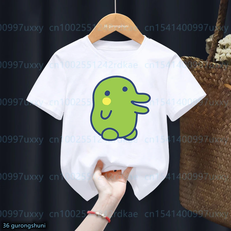 Camiseta para meninos engraçado kuchipatchi cartoon print tshirt moda meninas camiseta bonito das crianças roupas de verão meninos meninas roupas