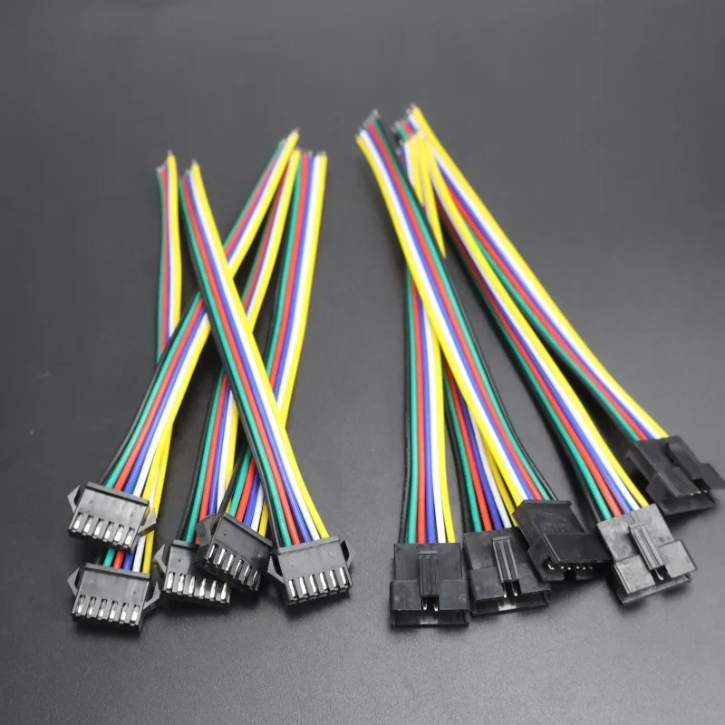 

JST LED Connectors 15cm Long Male and Female Connector for 3528 5050 WS2811 WS2812 LED Strip Tape 5pairs/50pairs 6pin
