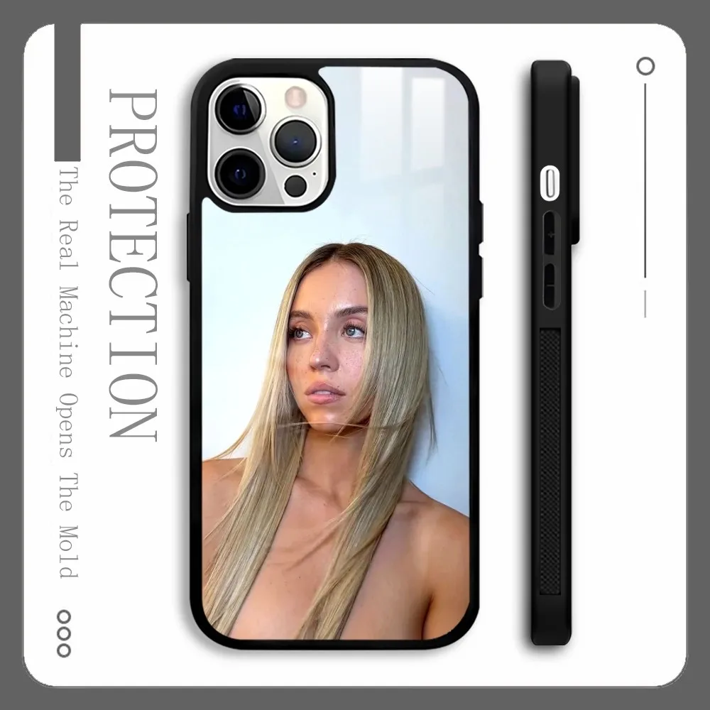 Sexy Actress S-Sydney Sweeney Phone Case For IPhone 16 15 14 13 12 11 Pro Xs Max Mini Plus Celulares Hard Funda