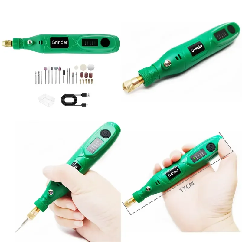 for 508 Battery 5-Speed Mini Electric Grinder USB Rechargeable Cordless Rotary Tool Polishing Machine DIY Engraving