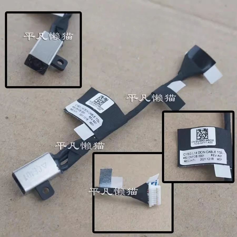 

НОВЫЙ кабель постоянного тока для DELL Latitude 3420 3430 3520, зарядная головка интерфейса питания 0HJW4D 450.0NF08.0011