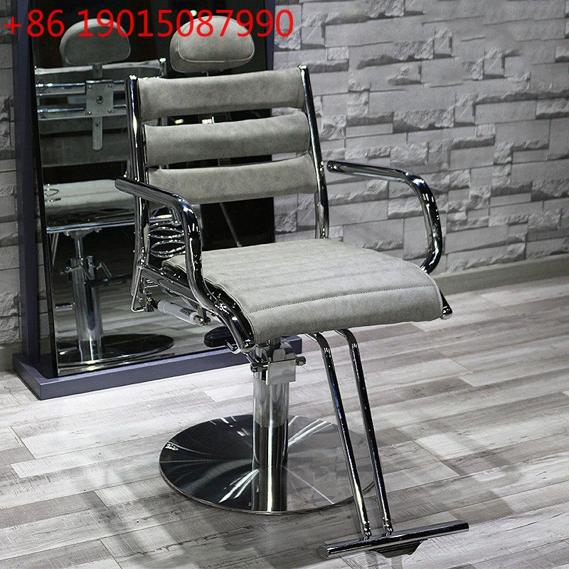 Silla de Barbero Moderna de Lujo, Silla de Peluquería Ergonómica de Estilo Nórdico, Silla de Estilista Personalizada, Muebles de Peluquería
