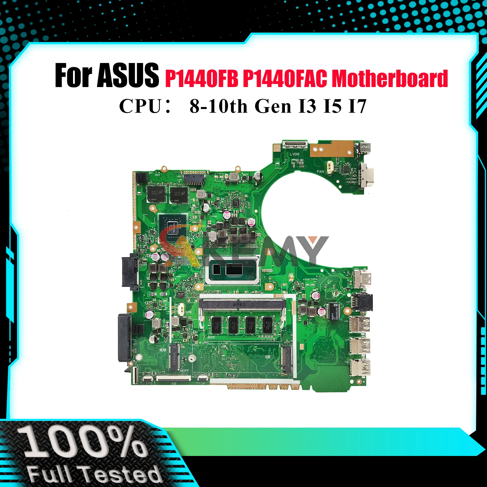 

P1440FB Материнская плата для ноутбука ASUS ProArt P1440F P1440FB P1440FAC Материнская плата для ноутбука с процессором I3 I5 I7 100% тестирование ОК быстрая доставка