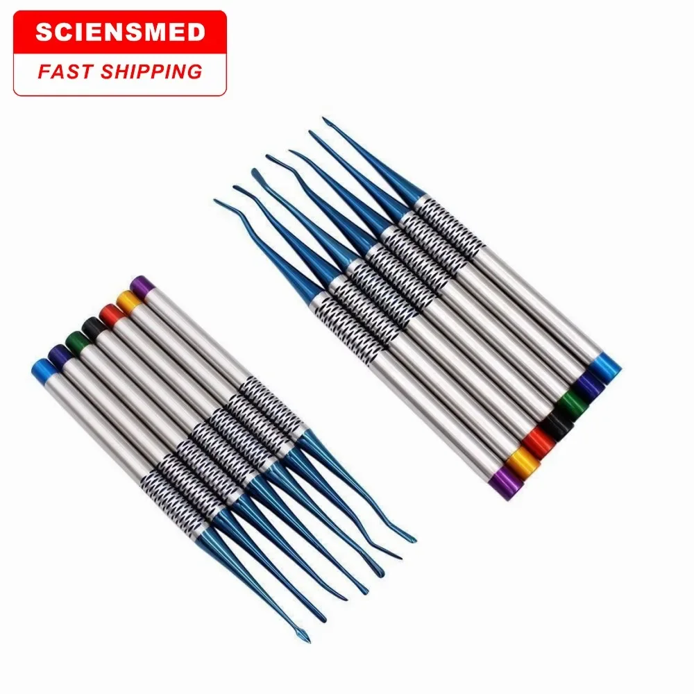 

SCIENSMED 7 шт. в наборе Denvtal Instruments Den tal PDL набор роскошных корневых лифтов
