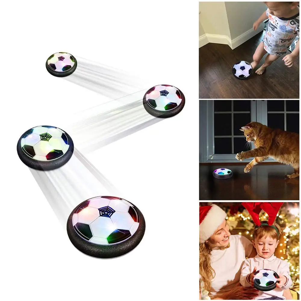 18cm pairando futebol mini brinquedo de futebol led almofada ar suspenso piscando indoor esportes ao ar livre diversão jogo educativo crianças brinquedos