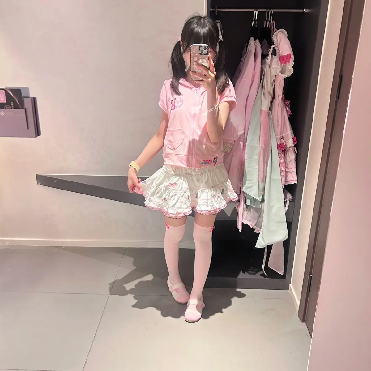 Summer New Sweey Girl Pink Jackets Coat Japanese Cartoon Mp Embroidery Cute Jojifuku Short Sleeves Zipper Hoodie Y2k Top - view 6