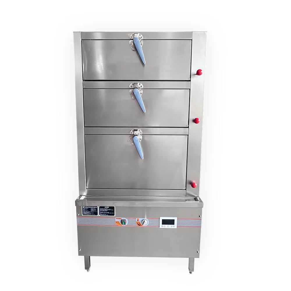 Commercial Kitchen Energy-Saving 3-Layer Gas Steam Cabinet Multifunctional Stainless Steel Rice Seafood Dim Sum Steam Cabinet