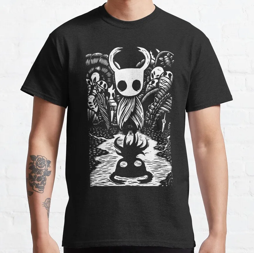 Ghost Knight Graphic Art Hollow Knight Funny Game T-Shirt oversized t shirts Men's t-shirt blank t shirts