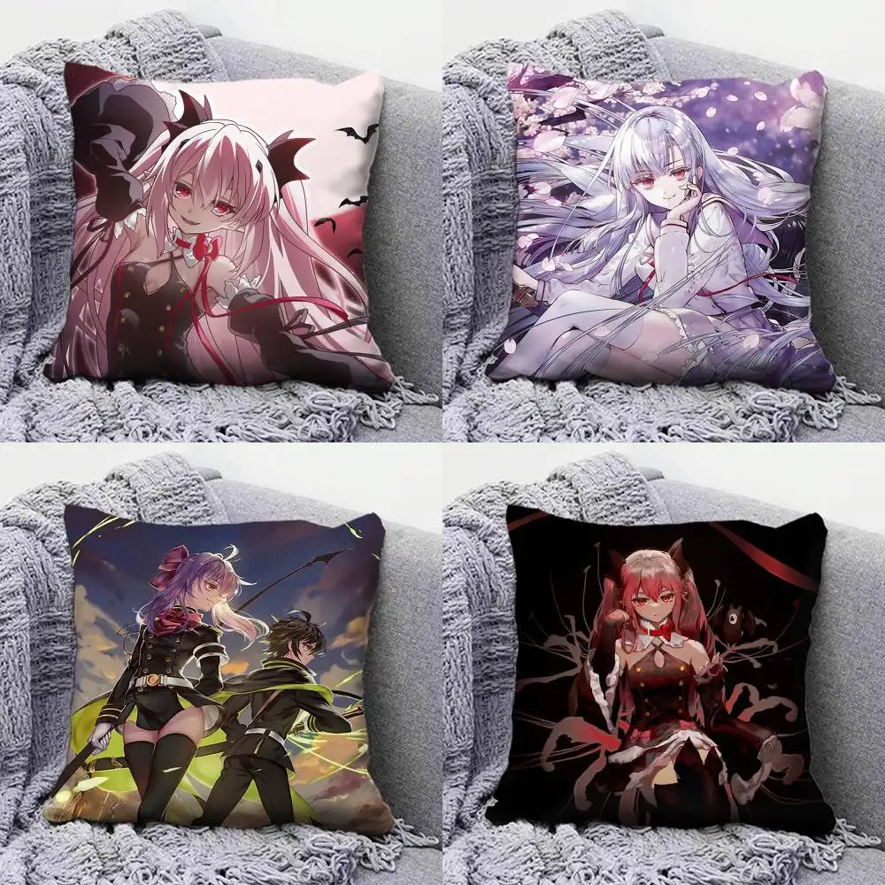 

Seraph of the End Anime Pillow Covers, Home Sofa Cushion Covers and Aecorative Custom