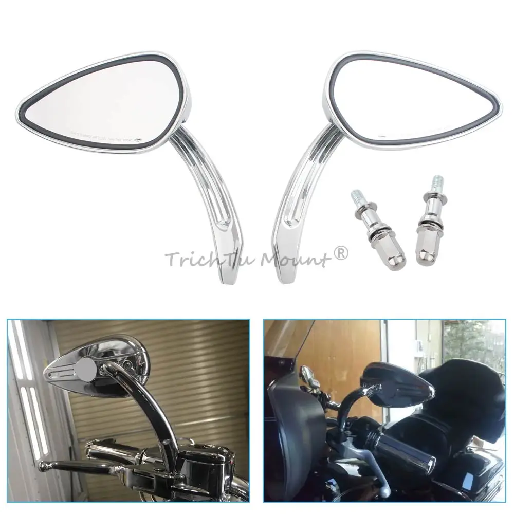 

Motorcycle Accessories Left & Right 8MM Rearview Mirror with bolts Aluminum Fit For Harley 1982-later models 2023-later FLHXSE