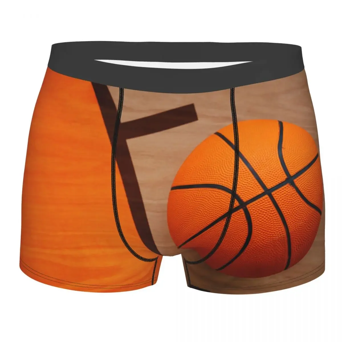 

Custom Wooden Basketball Court Underwear Male Print Player Sports Lover Gift Boxer Briefs Shorts Panties Soft Underpants