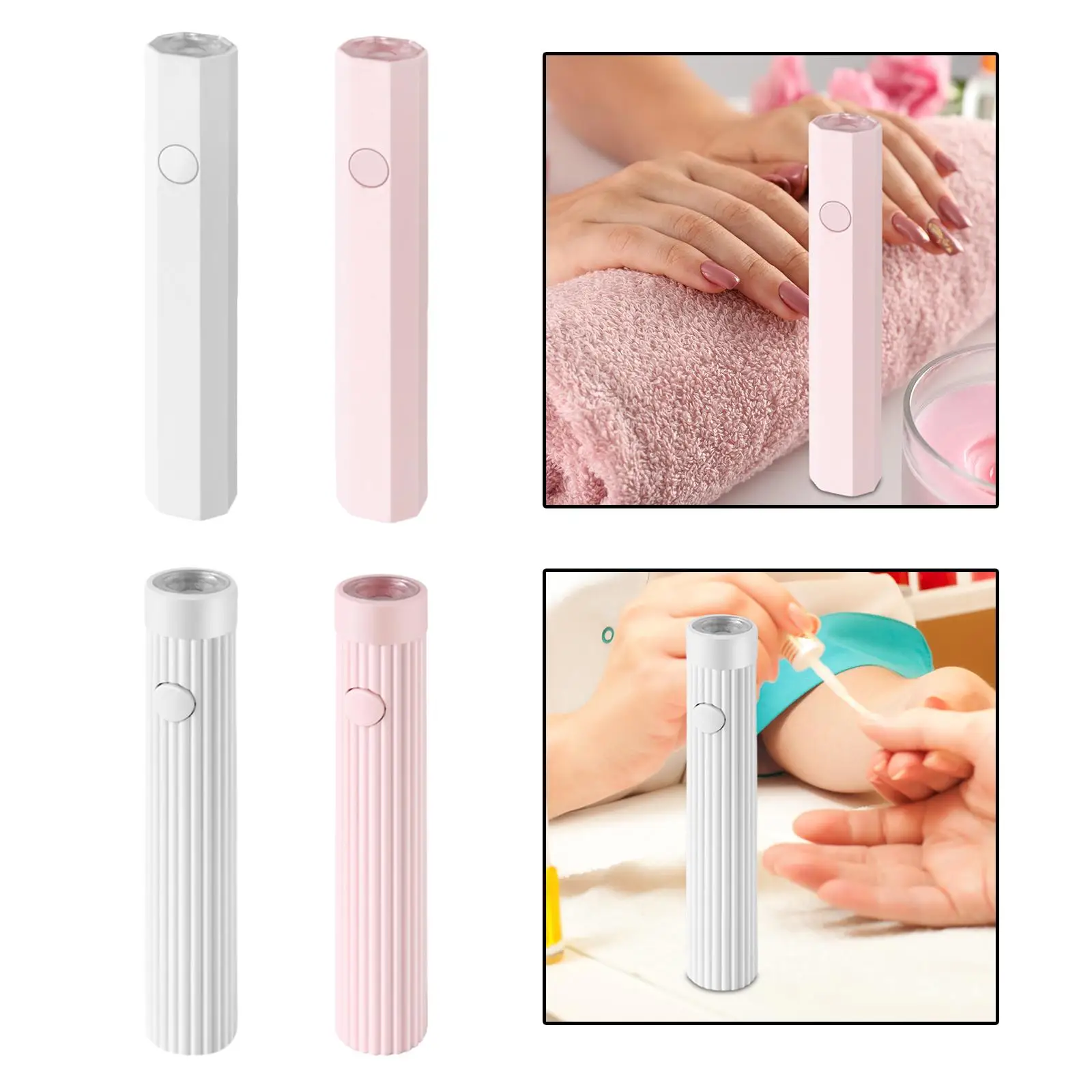 Handheld LED Nail Light USB 2 Speed Curing Nail Gels Mini Nails Light for DIY