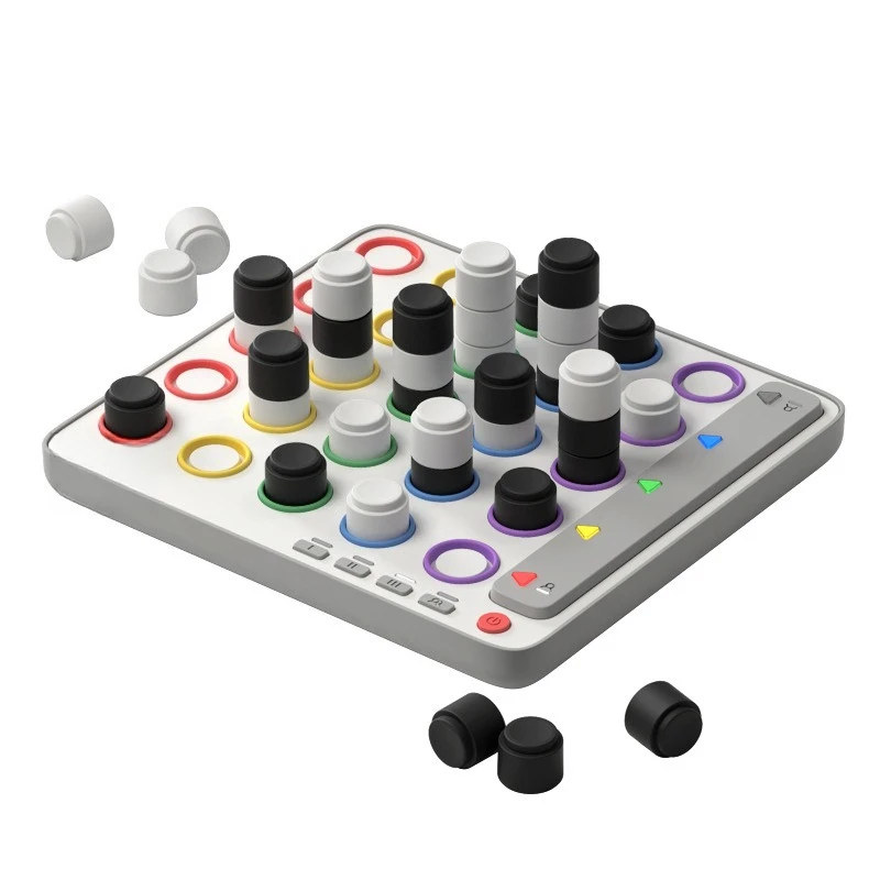 

Three-dimensional four-piece chess children's electronic board game parent-child interactive educational toys