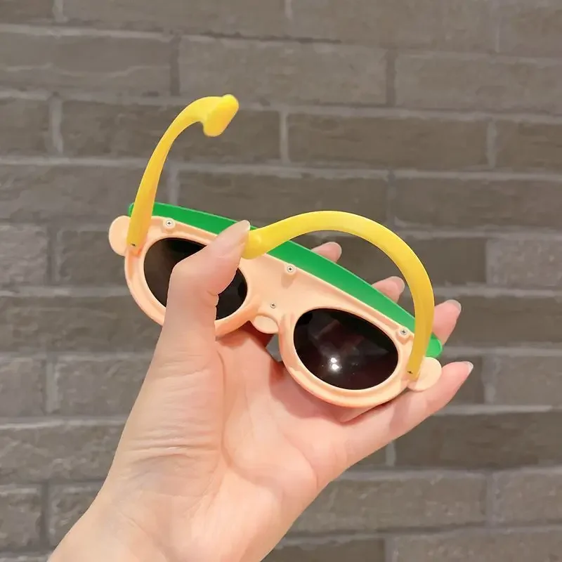 New Super Mario Bros Kids Sunglasses Boy Sunglasses Girls Glasses Cap Children Cute Sunglasses Anti-UV Glasses Beach Sunbathing