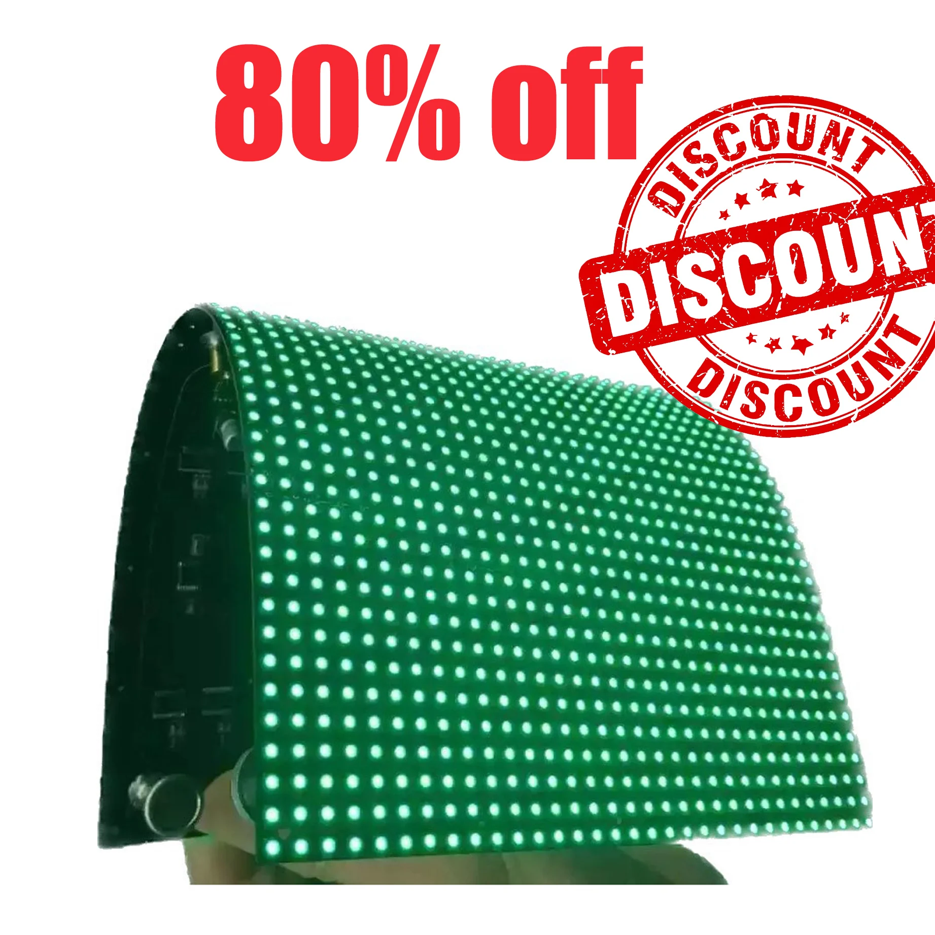 Discount Big sale  1.99USD p5 indoor flexible led display module 320x160mm 32x16cm full color RGB led matrix