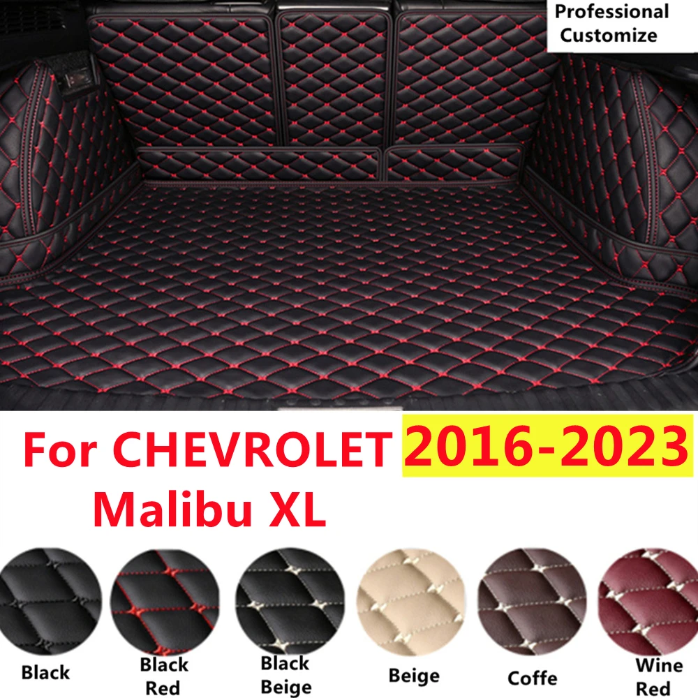 

SJ полный комплект под заказ для CHEVROLET Malibu XL 2023-2018, автомобильные фитинги, коврик для багажника автомобиля, подкладка для багажника, задний карго, XPE кожа