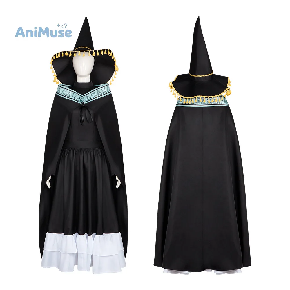 Witch Hat Atelier Coco Cosplay Costume Fan‑made Dark Black Witch Outfit Halloween Comic Con Halloween Party AniMuse