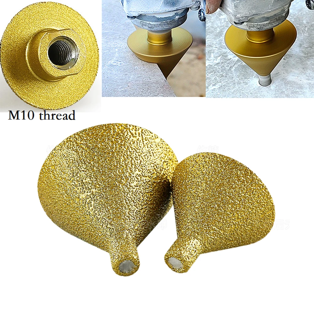 

M10 Thread Diamond Chamfer Countersink Bits 38/50mm Countersink Bits Cone Carve Polishing Grinding Wheel Grinding Tools