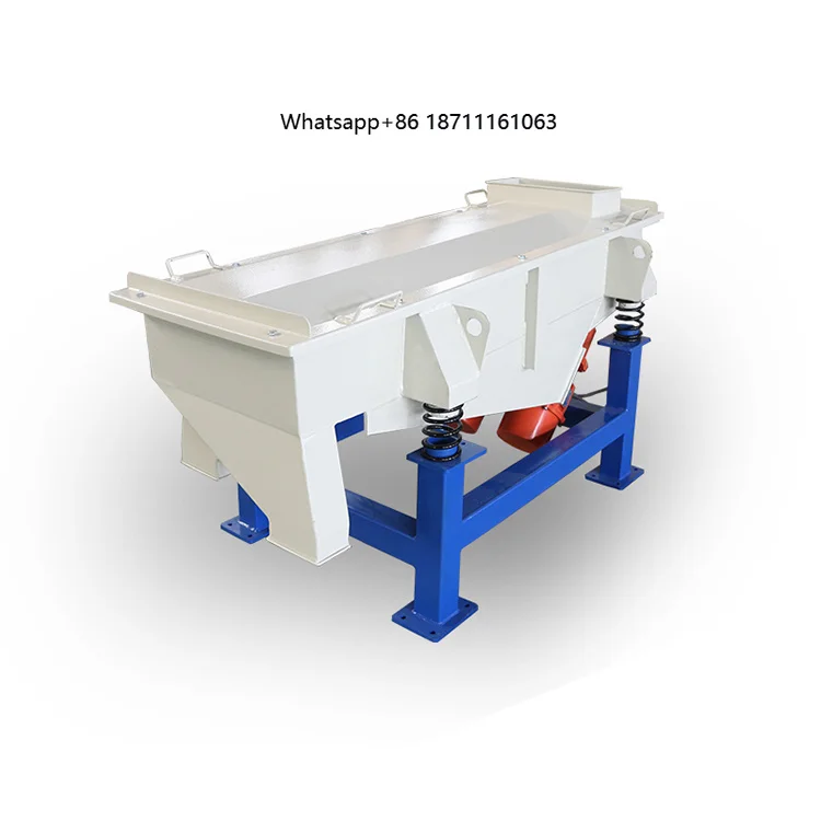 Industrial SUS304 three-layer linear vibrating screen for granular plastic granules, grains, with replaceable screen