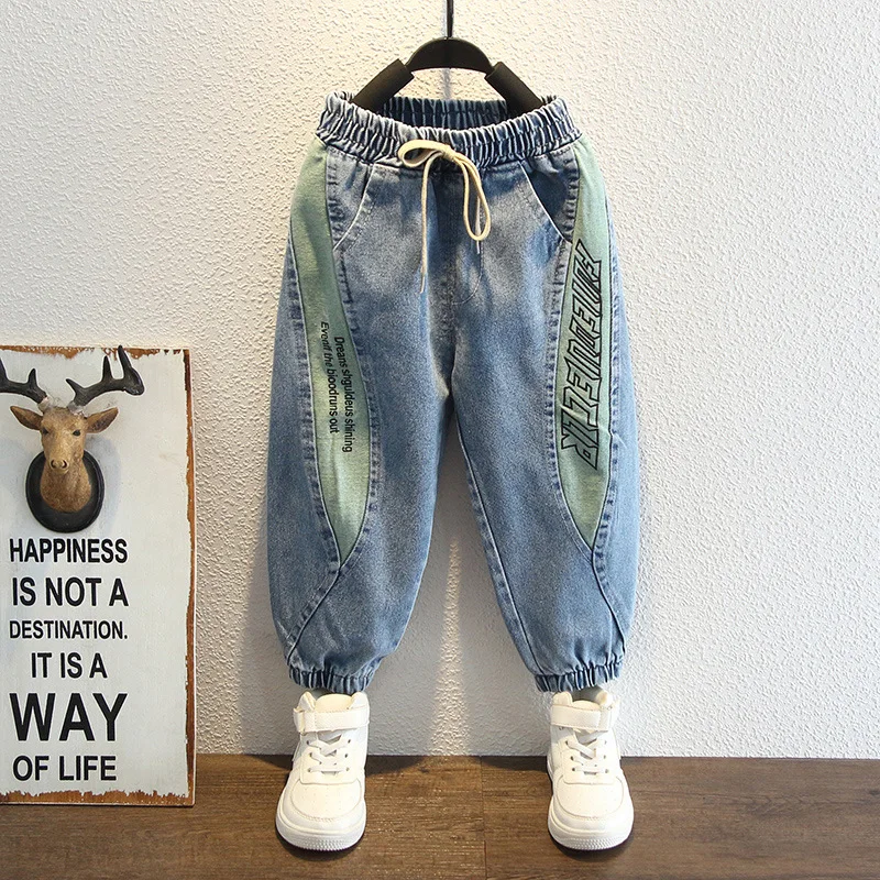 

Boys Jeans Denim Pants Spring Autumn 2023 Children Long Trousers Clothing For Baby Kids Casual Outfits Teenagers 4 5 6 7 Years