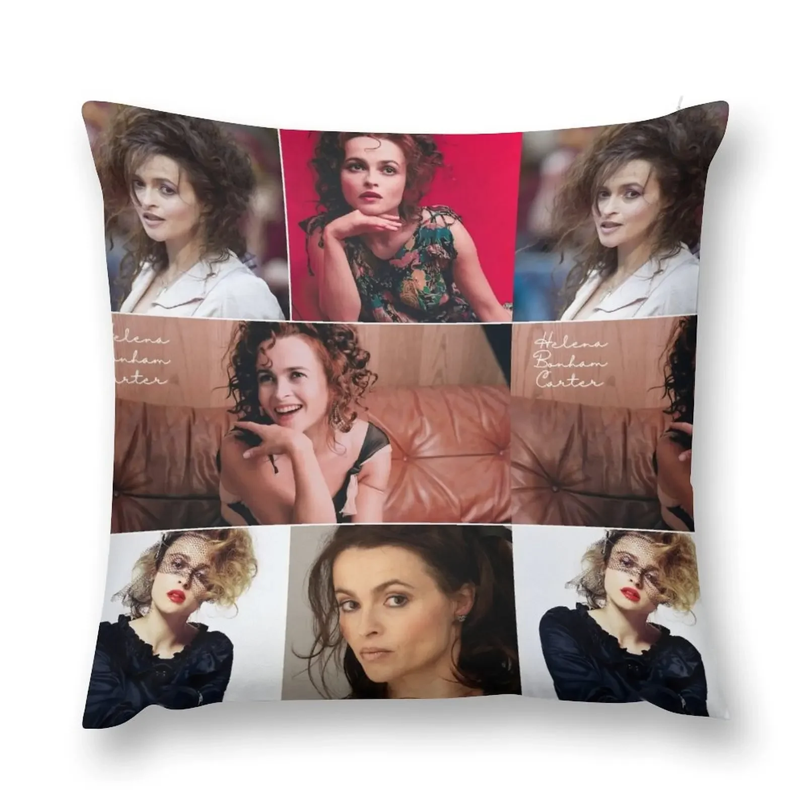 Helena Bonham Carter English actress Fan Made Photo Collage - 1 Throw Pillow sleeping pillows Luxury Sofa Cushions pillow