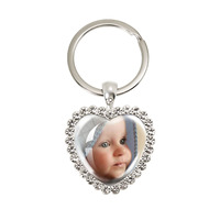 Personalized Custom Photo Heart Pendant KeyChain Personalized Customized Jewelry Anniversary  Birthday Gift