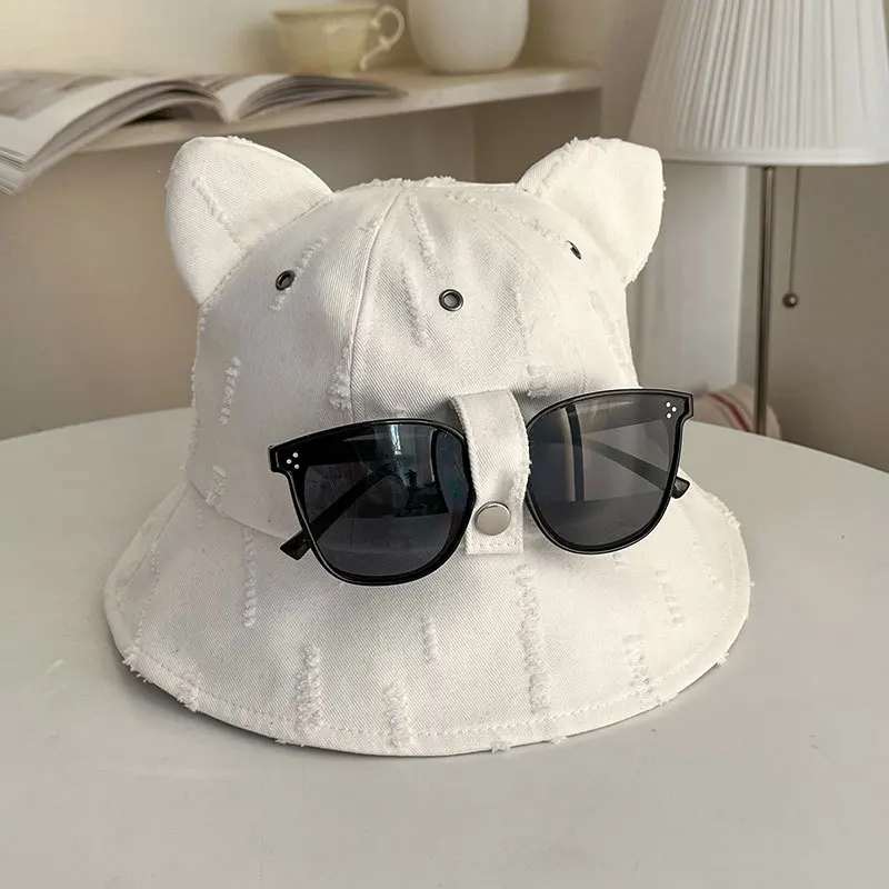 Nette Cartoon Eimer Hut Mit Brille Frauen Frühling Und Sommer Mode Bob Chapeau Outdoor Sonnenschutz Sonne Angeln Kappe Panama – Detail 15