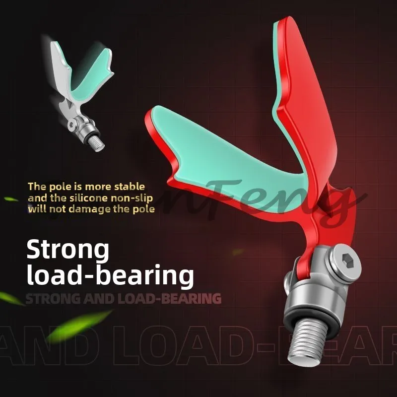 Croissant Bracket Head, Luminous Sports Universal Accessories, Non-slip Front Fork Head, Fishing Rod Bracket, Table Frame Rod