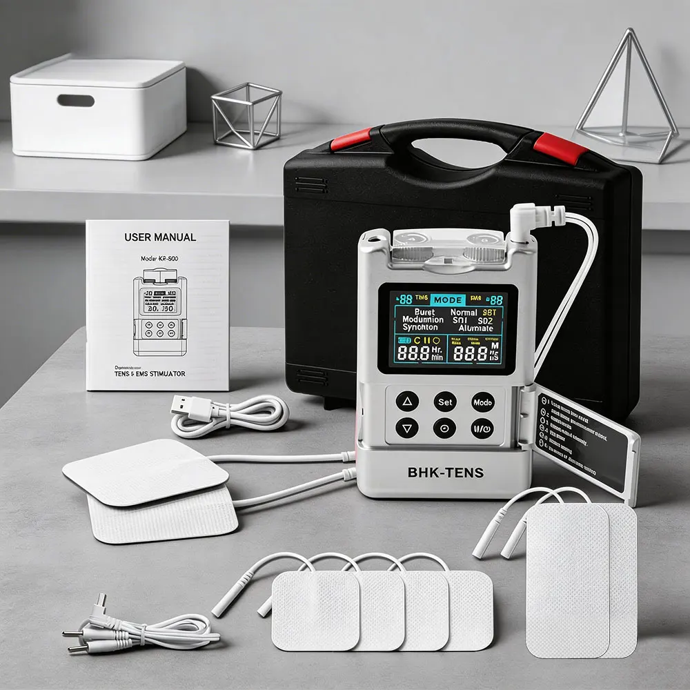 40-Level TENS Unit Muscle Stimulator Electronic Pulse Massager Dual Channel EMS Machine for Back Pain Relief & Muscle Therapy