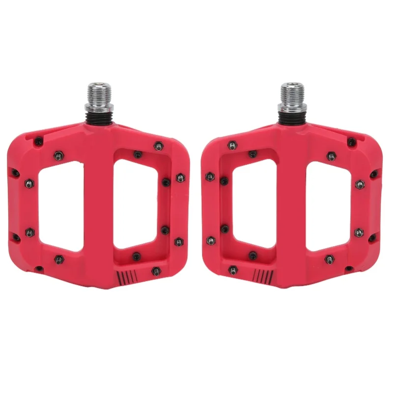 

Enlee 2pcs Mountain Bike Pedals NonSlip Nylon Fiber Lightweight Bicycle Platform Flat Pedals