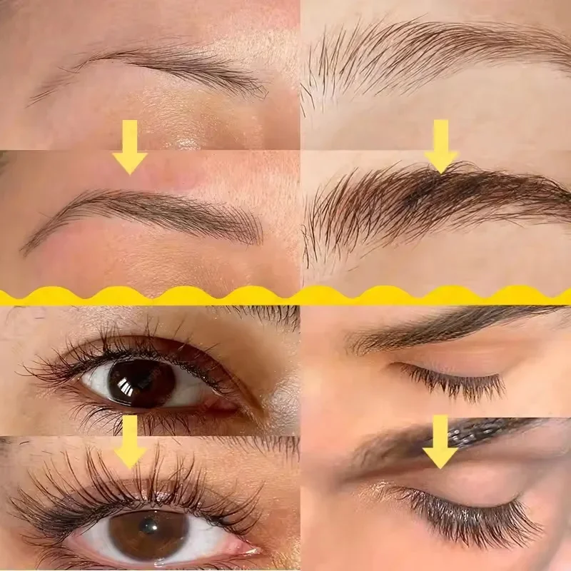 7 Tage schnelles Wimpernwachstumsserum, Wimpern-Augenbrauen-Wachstum, starkes Make-up, vollere, dickere Verlängerungsbehandlung, verdickte Pflegeprodukte