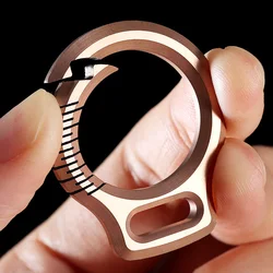 Luxury Titanium Car Key Chain Men Leather Keychain Lightweight EDC Jewelry for Key Ring Holder Buckle Rider Gift Dropshipping