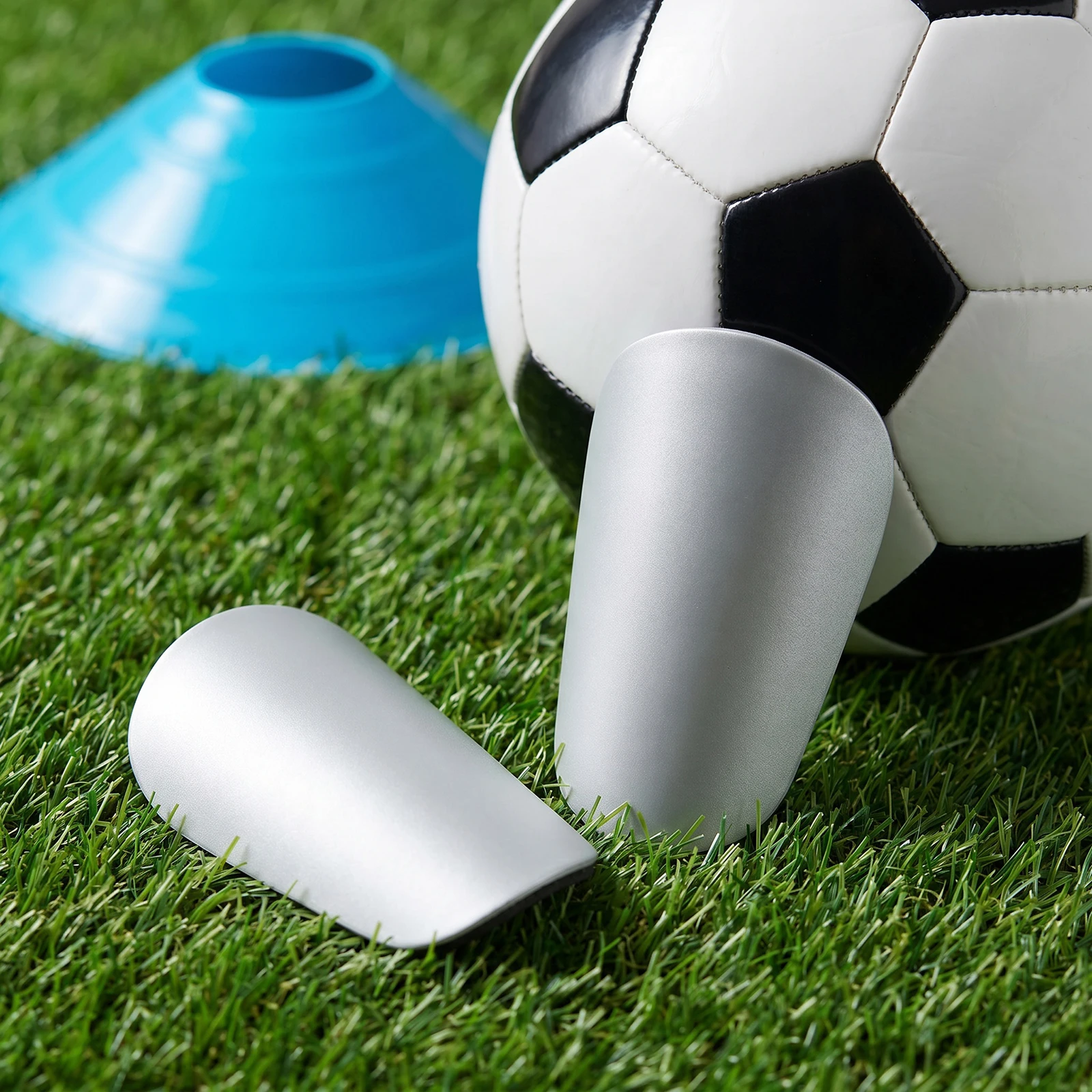 1 Pair Mini Soccer Leg Pads Wear- Soccer Training Equipment Shock Absorbing Football Training Shin Pad for Men Women
